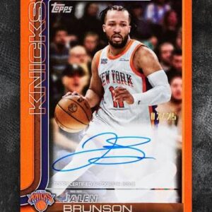 Topps Jalen Brunson Knicks Orange Auto /25